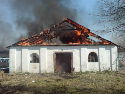 Четыре лошади сгорели в Дивове Рыбновского района 20 апреля