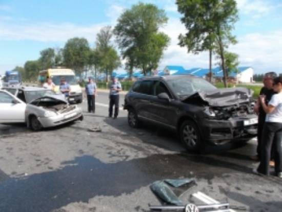 В Рыбновском районе столкнулись три автомобиля