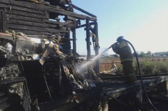 В Рыбновском районе сгорела дача