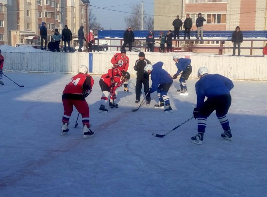 6 тур чемпионата по хоккею с шайбой в Рыбновском районе
