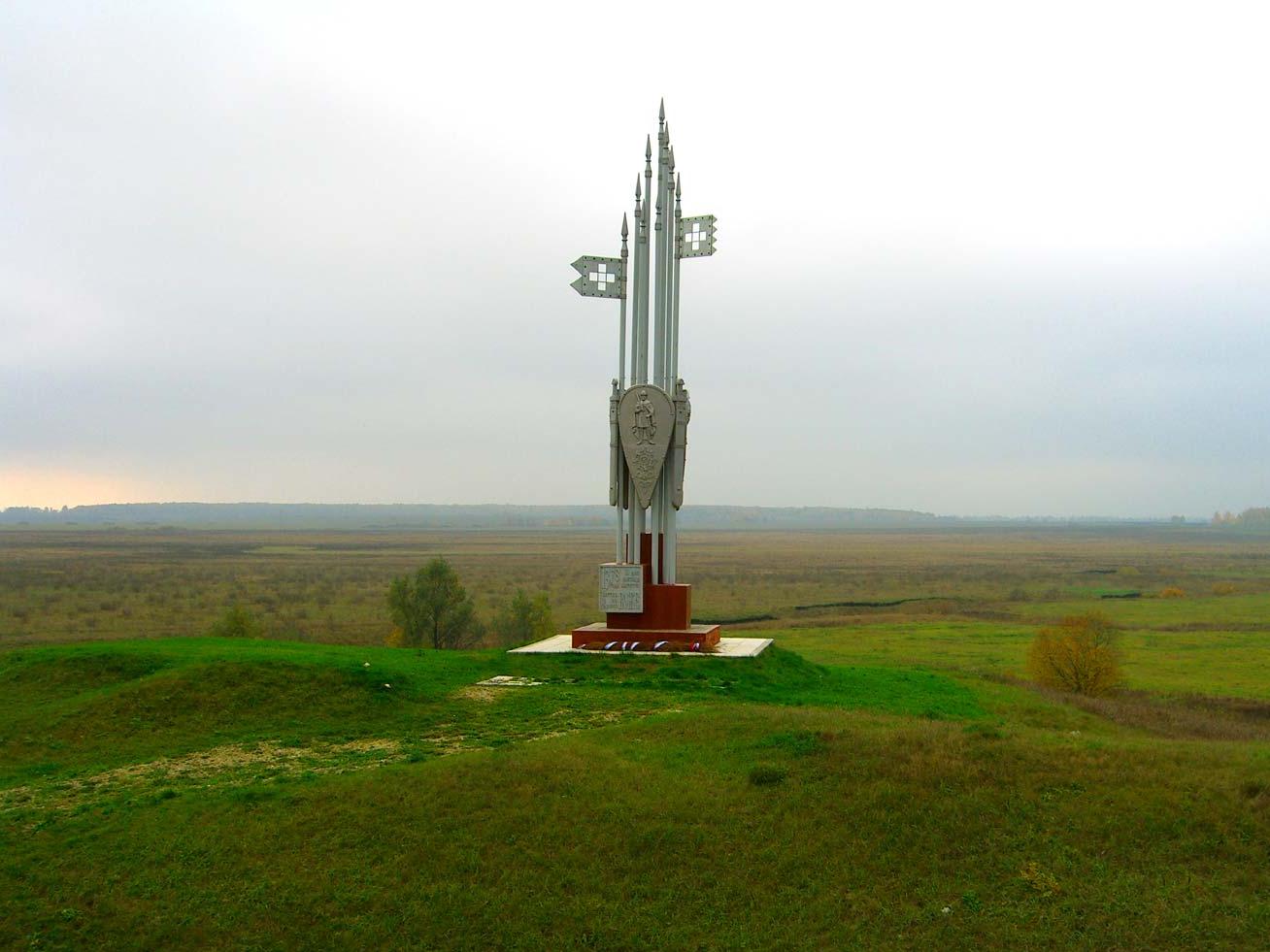 Мемориал битвы на реке Воже в Рыбновском районе, селе Глебово-Городище
